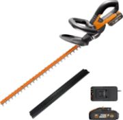 RRP £99 WORX WG260E.5 18V (20V MAX) Cordless 61cm Hedge Trimmer