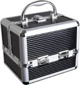 RRP £60 Set of 4 x iGadgitz Home U7037 - Aluminium Make Up Case, Cosmetic Case, Hard Vanity Case,