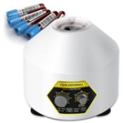 RRP £115 CGOLDENWALL Lab Centrifuge 6*20ml with Transparent Lid, 4000rpm Speed, 60min Timer,