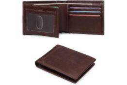 RRP £60 Set of 4 x SENDEFN Men's Wallet Genuine Leather RFID Blocking Bifold Wallet