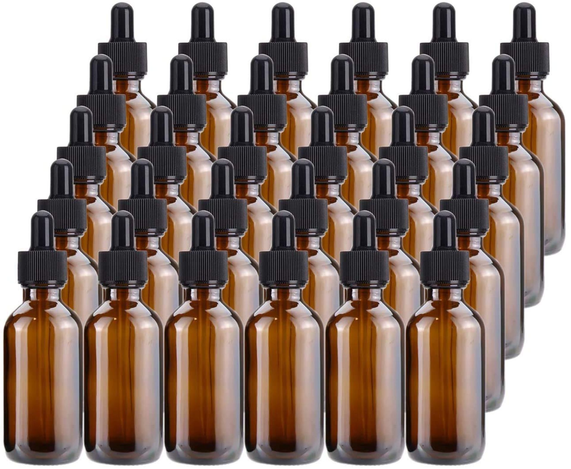 RRP £21.99 LAWEI 30 Pcs Amber Glass Bottles with Glass Eye Dropper Pipettes Dropper Bottles for