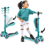 RRP £58.99 Hurtle 3 Wheeled Scooter for Kids - Stand & Cruise Child/Toddlers Toy Folding Kick
