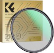 RRP £49.99 K&F Concept 67mm Black Diffusion 1/4 Filter Mist Soft Glow Diffuser Lens Filters (Nano-
