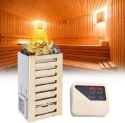 RRP £215 Changor Electric Sauna Heater, 3.6KW 220V Outer Control Mini Heater Stove with Rocks