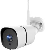 RRP £39.99 NETVUE Security Camera Outdoor, Wifi CCTV Camera Wireless with 2-Way Audio, 2K Super