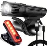 RRP £75 Set of 5 x Bike Light Set | SEE & BE SEEN | Super-Bright! | 2x Bigger & Rechargeable