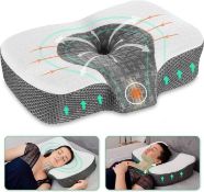 RRP £34.99 Elviros Cervical Memory Foam Neck pillow for Side Sleeping, Contour Orthopedic Pillows