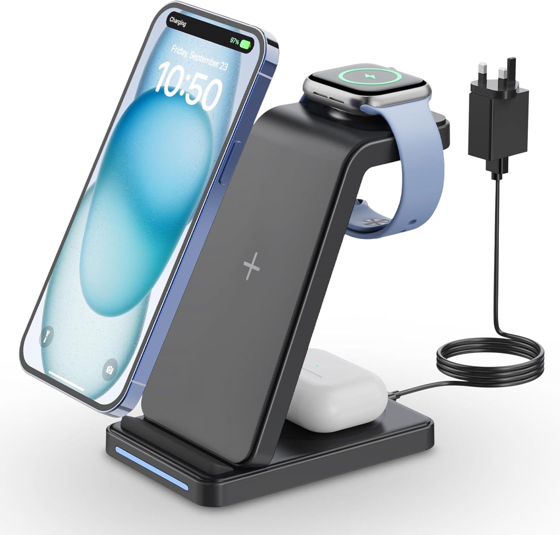 RRP £35.99 JoyGeek 3 in 1 Wireless Charging Station