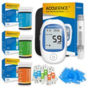 RRP £39.99 ACCUGENCE 3in1 Multifunction Test Kit, 3in1 Blood Sugar Monitor For home self-testing -UK