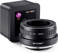 RRP £45.99 K&F Concept Lens Mount Adapter T2-EOS R Manual Focus Compatible with T-Mount (T/T-2)