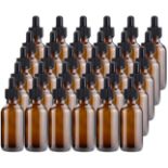 RRP £21.99 LAWEI 30 Pcs Amber Glass Bottles with Glass Eye Dropper Pipettes Dropper Bottles for