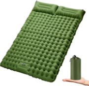 RRP £49.99 Double Camping Mat Inflatable Camping Mattress Ultralight Sleeping Mat with Built-in