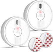 RRP £22.99 Putogesafe Smoke Alarm for Home, Smoke Detector Fire Alarm Battery Operated, 2 Pack