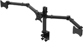 RRP £45.99 Thingy Club Adjustable Triple Arm LCD LED Monitor Desk Mount Stand Bracket for 10"-27"