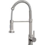 RRP £55.99 DJS Kitchen Tap with Pull Out Spray, Mixer Tap, Single Handle Single Lever High Arc