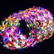 RRP £45.99 50Pcs LED Flower Crown Headband Light up Fairy Flower Hair Jewelry Multicolor Floral