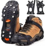 RRP £200 Lot of 12 x ZUXNZUX Crampons, Ice Cleats for Shoes and Boots, Silicone Stainless Steel