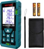 RRP £19.99 Laser Distance Meter 50m KEYTAPE DT50 Laser measurement Tool 165ft with Unit Switching,