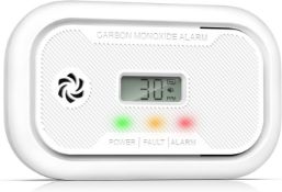RRP £22.99 Carbon Monoxide Detector Portable with Digital LCD Display, Carbon Monoxide Alarm,