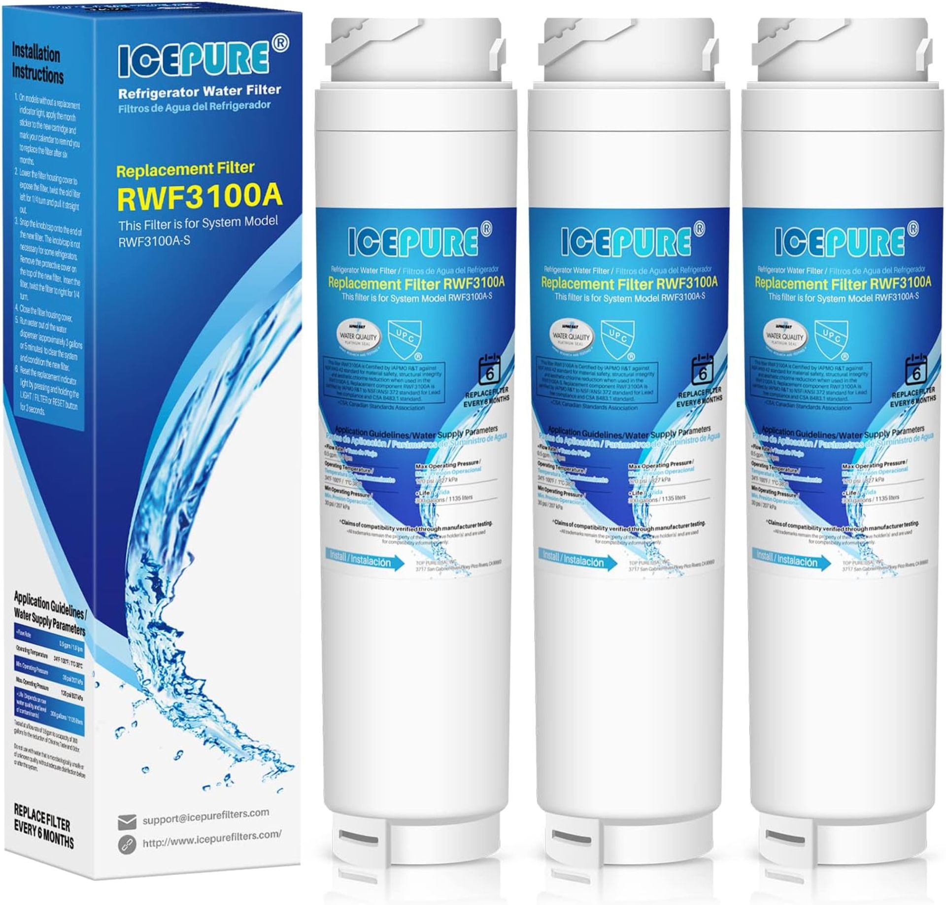 Approximate RRP £180, Collection of Filters, Water Filters, Replacement Filters, 10 Packs