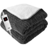 RRP £64.99 GlamHaus Heated Electric Throw Blanket - Luxurious & Soft Design - 9 Temperature