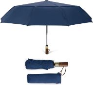 RRP £17.99 ECOHUB Travel Umbrella Windproof Strong Compact Foldable, Automatic Open/Close, 10 Sturdy