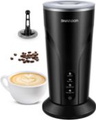 RRP £32.99 SHARDOR Electric Milk Frother and Steamer with Warm Function, 4 in 1 Automatic Milk