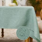 RRP £32.99 WAITER TREE Heavy Weight Classic Table Cloth, Faux Linen Tablecloth, Washable Wrinkle and