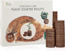 RRP £34 Set of 2 x OwnGrown Coco Coir Seed Compost Pellets : 125 Coconut Coir Plugs for Seeds – Peat