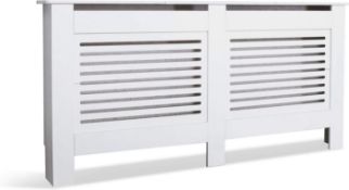 RRP £59.99 Mondeer Radiator Cover, Cabinet MDF Horizontal Modern White Decorative for Living Room