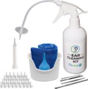 RRP £40 Set of 2 x Ear Wax Removal Tool by Tilcare - Ear Irrigation Flushing System for Adults &