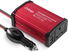 RRP £39.99 Odoga 300W Car Power Inverter 12V to 240V / 230V Converter, Dual USB 4.8A Charging Ports