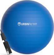 RRP £32 Set of 2 x URBNFIT Exercise Ball - Gym Balls for Pilates, Yoga, Pregnancy & Balance - Anti-