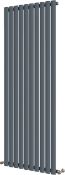 RRP £129.99 Radbliss Oval Column Vertical Radiator 1600x590mm Anthracite Single Central Heating
