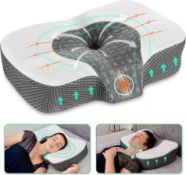 RRP £34.99 Elviros Cervical Memory Foam Neck pillow for Side Sleeping, Contour Orthopedic Pillows