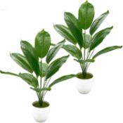 RRP £22.99 AIVORIUY Artificial Plants 45cm Fake Banana Plants Potted in Pots Realistic Plastic