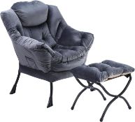 RRP £139 ISUDJUNT Armchairs for Living Room with Footstool, Bedroom Armchair and Foot Rest Set