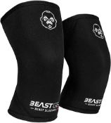 RRP £36.99 Beast Gear - Beast Sleeves Pro - Advanced 7mm Neoprene Double-Ply Compression Knee