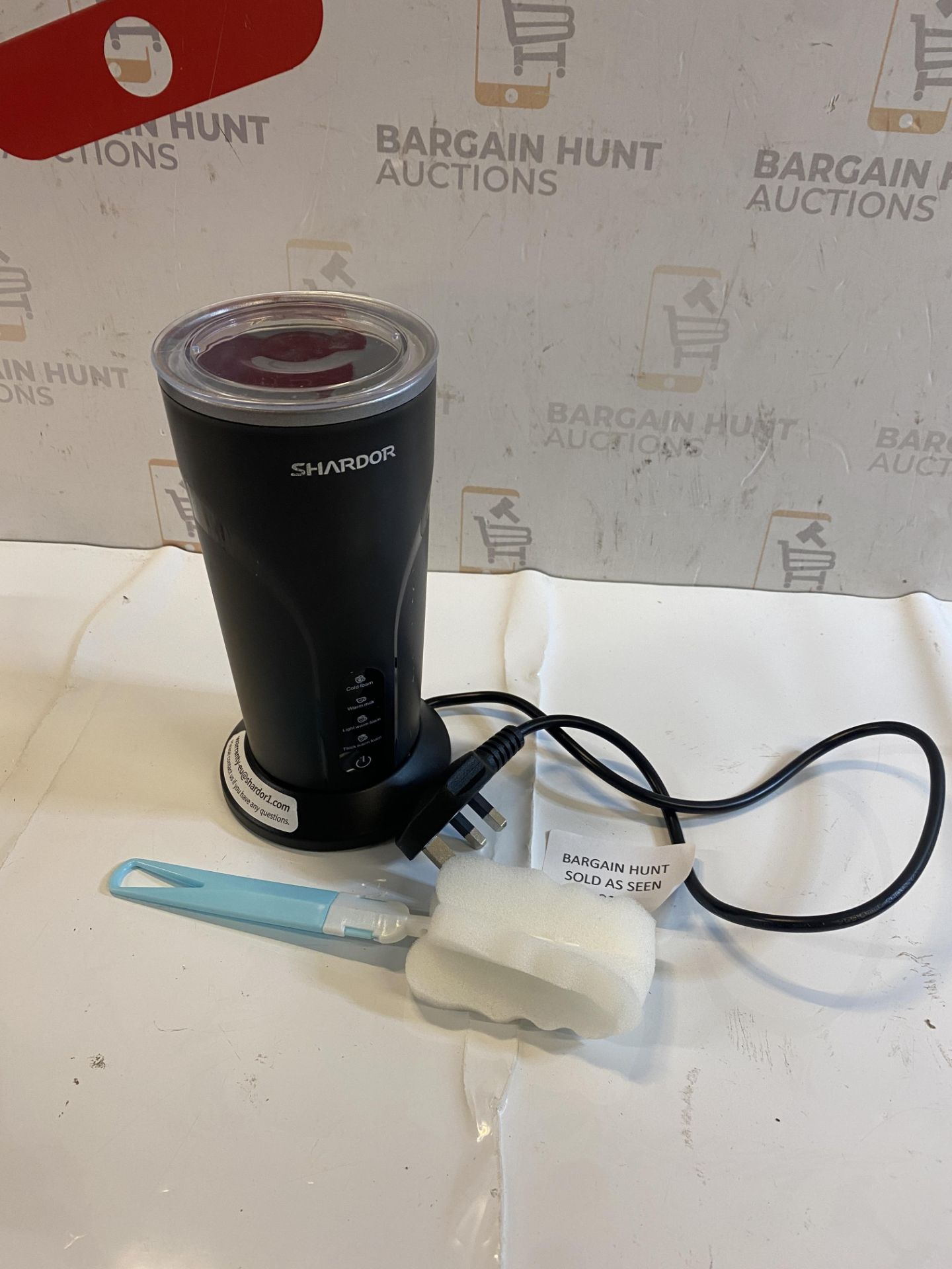 RRP £32.99 SHARDOR Electric Milk Frother and Steamer with Warm Function, 4 in 1 Automatic Milk - Image 2 of 2