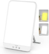 RRP £39.99 Sad Lamp, Sad Light Therapy Lamp 10000 Lux Sad Light Box with 2 Colors and 4 Adjustable