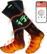 RRP £46.99 Heated Socks, Electric Heating Socks, Rechargeable Heated Foot Warmers, Winter Socks with