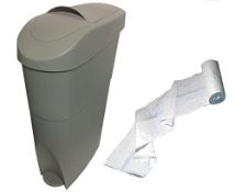 RRP £38.99 EHCG Grey Sanitary Waste Bins Ladies + Liners Feminine Hygiene Disposal Sani bin