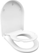 RRP £33.99 Family Toilet Seat, Slow Close 2-in-1Toilet Seat with Built-in Child Seat, Adjustable