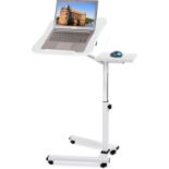 RRP £115 Tatkraft Like Portable Laptop Desk with Mouse Pad, Rolling Computer Stand with Adjustable