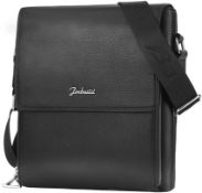 Leathario Men's Shoulder Bag Leather Crossbody Bag for Men Small Messenger Tablet iPad 11 inch
