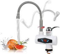 RRP £52.99 Instant Tankless Electric Hot Water Faucet,WMLBK Fast Heating Tap Water Heater with LED