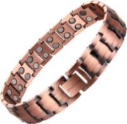 Approximate RRP £350, Collection of BioMag Magnetic Bracelets, 18 Pieces, Copper Bracelets