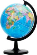 EXERZ 20cm World Globe Political Map - Educational Geographic Globe - Self Assembled School