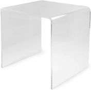 RRP £76.99 Clear Transparent Acrylic Perspex Plastic Side Table Living Room End Table Hygienic