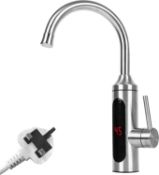 RP £52.99 Electric Instant Heater Tap 220V,WMLBK Stainless Hot Water Kitchen Tap with LED Digital